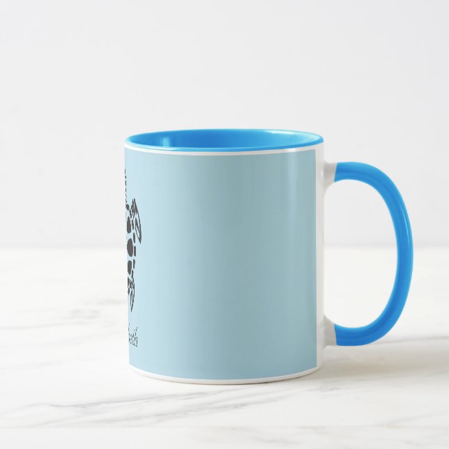 Mug Tortue de mer tribale faite sur commande (Droite)