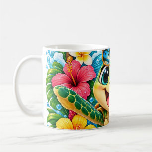 Mug Tortue de mer tropicale heureuse
