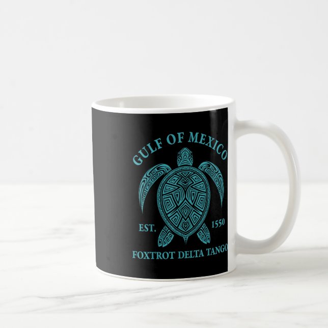 Mug Tortue Du Golfe Du Mexique Delta Tango Est 1550 (Droite)