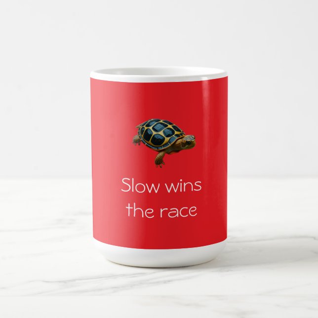 Mug Tortue Gagne la Course Lentement (Centre)