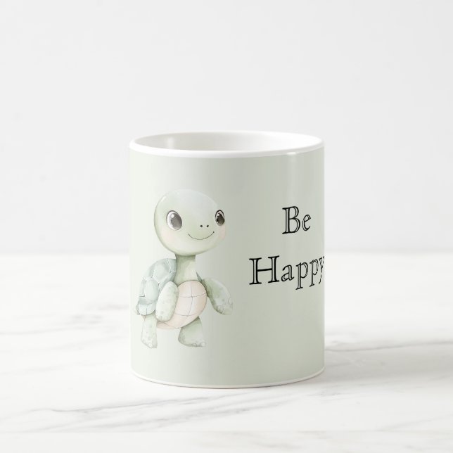Mug Tortue heureuse mignonne (Centre)