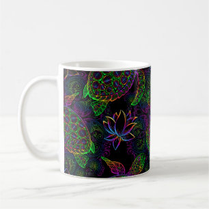 Mug Tortue marine dans des couleurs psychédéliques mul