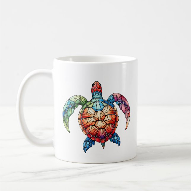 Mug Tortue marine en verre (Gauche)