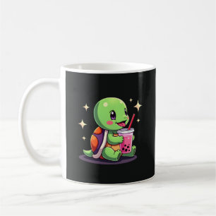 Mug Tortue mignonne buvant du boba. Amour drôle de tor