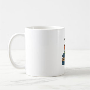 Mug Tortue mignonne lisant sur des livres Vintage Vect