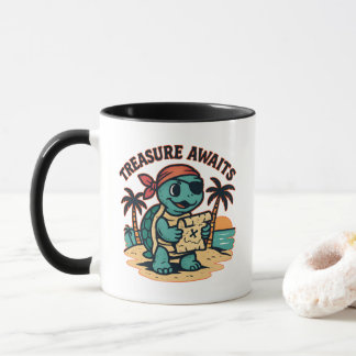 Mug Tortue pirate avec carte au trésor