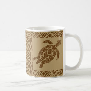 Mug Tortue primitive hawaïenne de Tapa de Honu