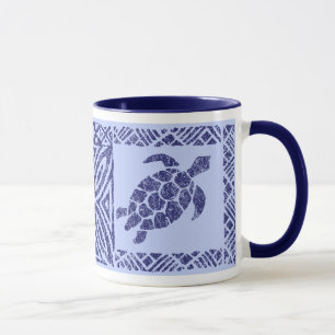 Mug Tortue primitive hawaïenne de Tapa de Honu