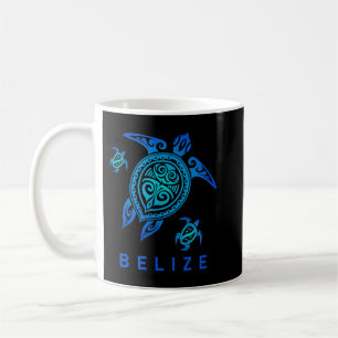 Mug Tortue tribale bleue de la mer de Belize
