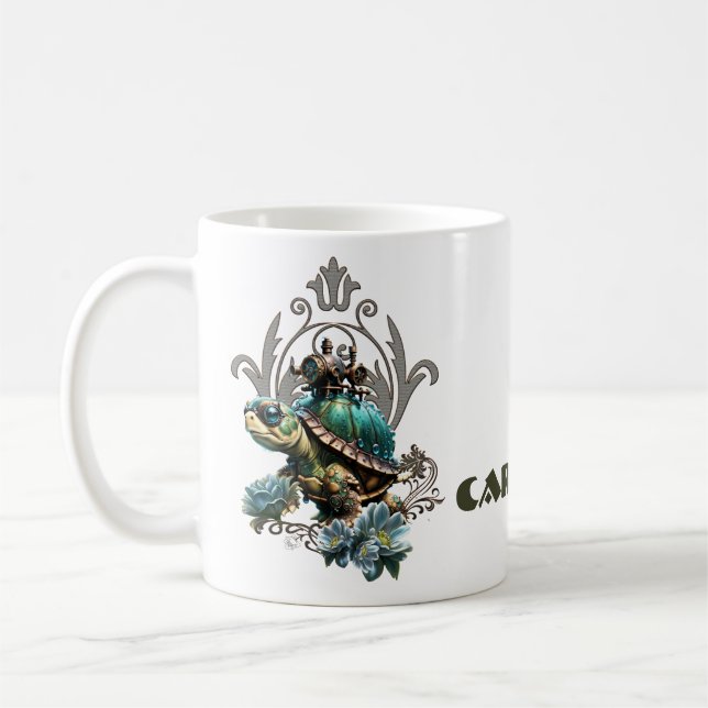 Mug Tortue vapeur unique. (Gauche)