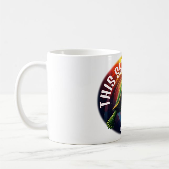 Mug Tortue verte flottant dans l'avion astral (Gauche)