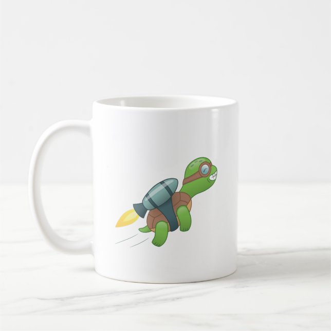 Mug Tortue volante avec un Jetpack (Gauche)