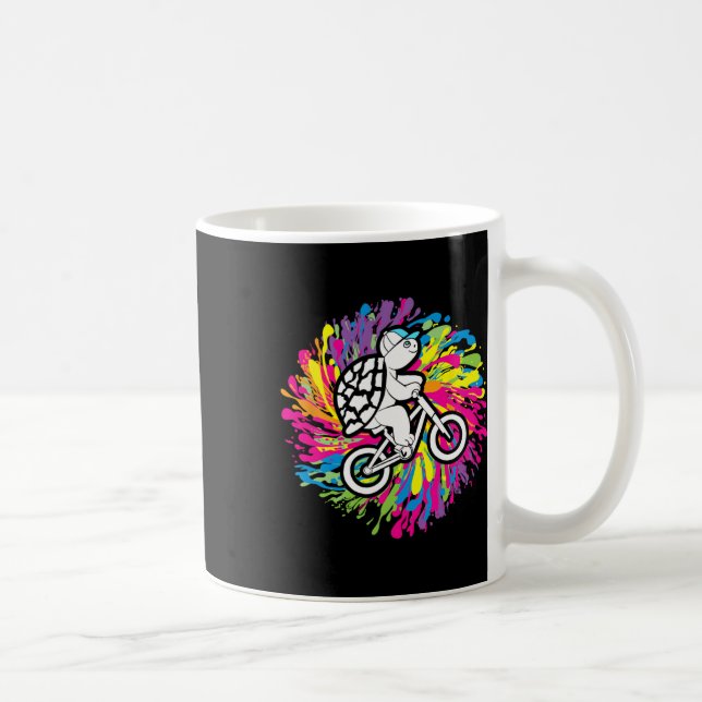 Mug Tortue Vtt Cyclisme Vtt Passionné Tortue  (Droite)