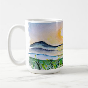Mug Toscane Sunrise Watercolor Voyage Italie