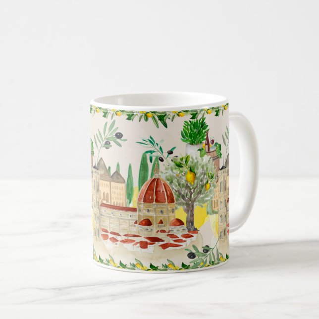 Mug Toscane, Toscane, Italie, olives, citrons, (Devant droit)