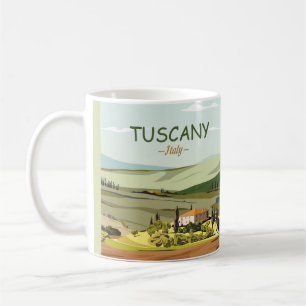 Mug Toscane Toscane Italie Paysage Dessin