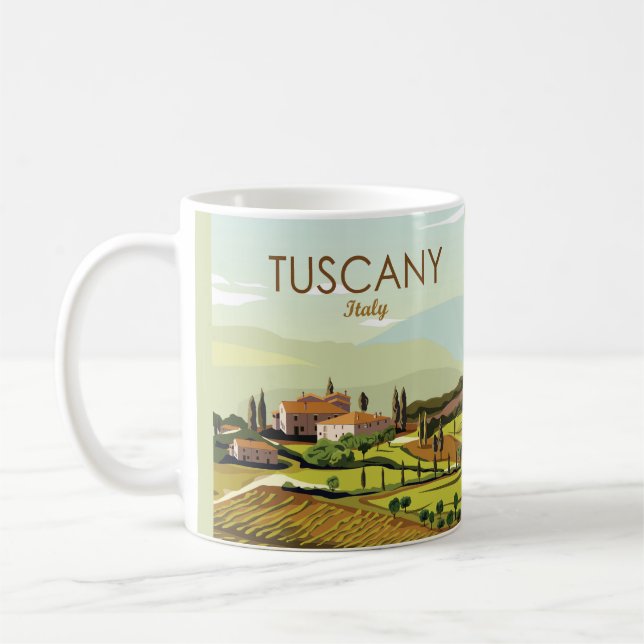 Mug Toscane Toscane Italie Paysage Dessin (Gauche)