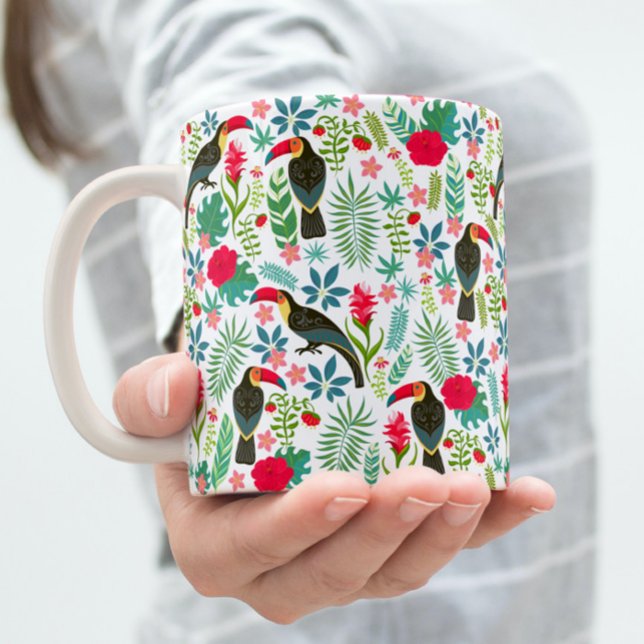 Mug Toscanes et fleurs tropicales colorées motif (Créateur téléchargé)