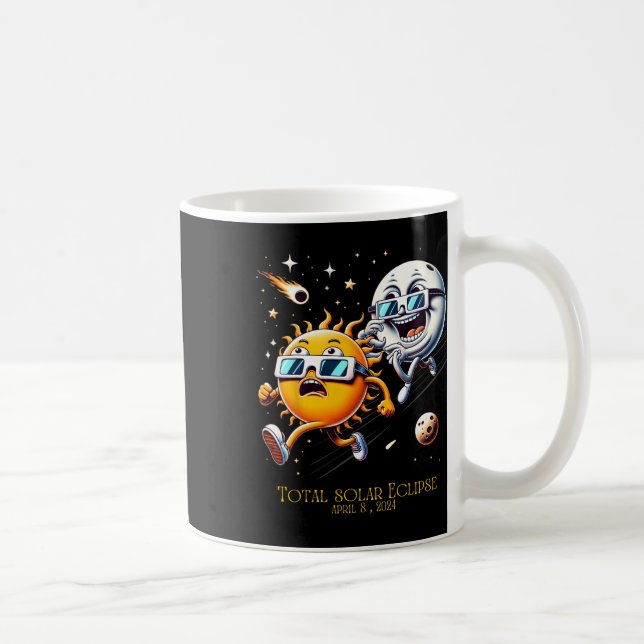 Mug Total Éclipse Solaire 8-4-2024 Soleil Fuite Eclips (Droite)
