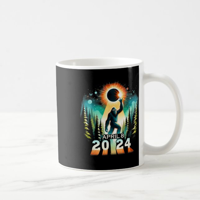 Mug Total Éclipse Solaire 8 avril Éclipse Solaire 2024 (Droite)