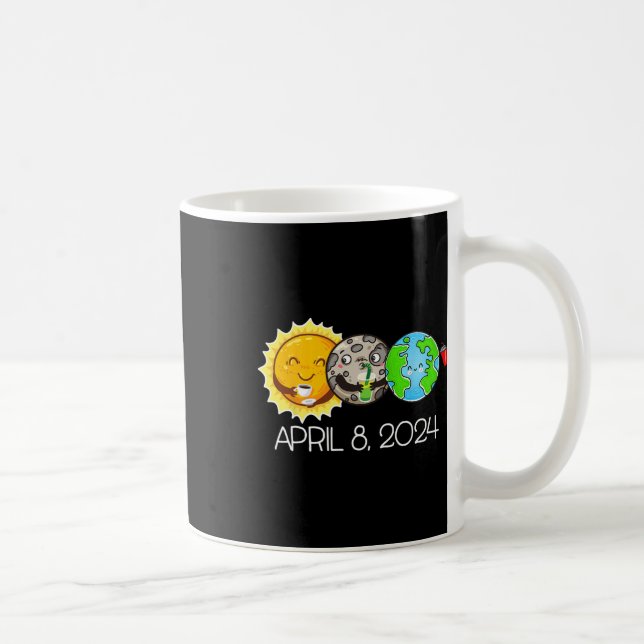 Mug Total Éclipse Solaire Avril 8 2024 Lune Astronomie (Droite)