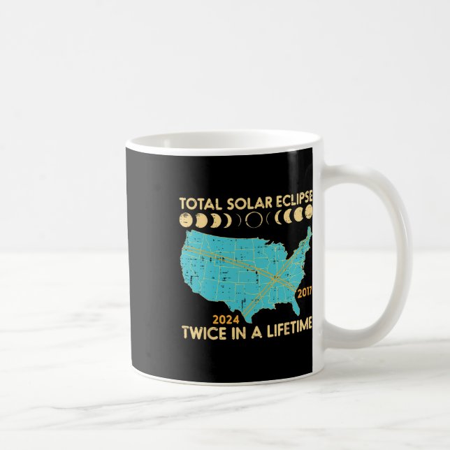 Mug Total Éclipse Solaire Deux Fois De Vie 2017 2024 H (Droite)