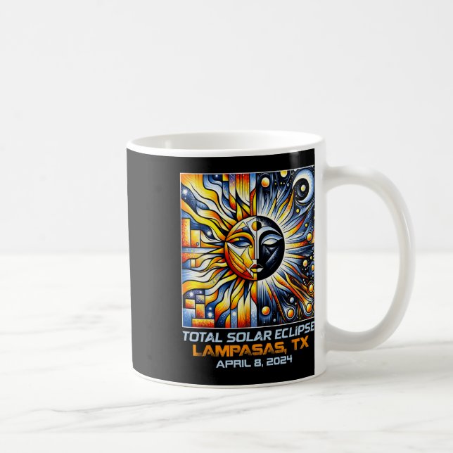 Mug Total Éclipse Solaire Lampasas Texas (Droite)