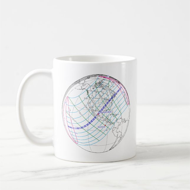 Mug Total Solaire Eclipse 2024 Global Path (Gauche)