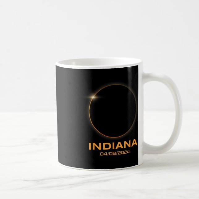 Mug Total Solaire Eclipse 2024 Totalité Indiana (Droite)
