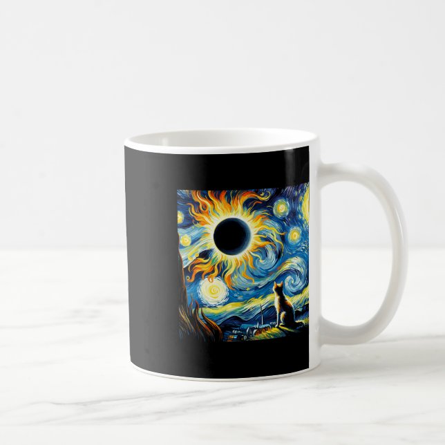 Mug Total Solaire Eclipse 2024 Van Gogh Starry Night C (Droite)