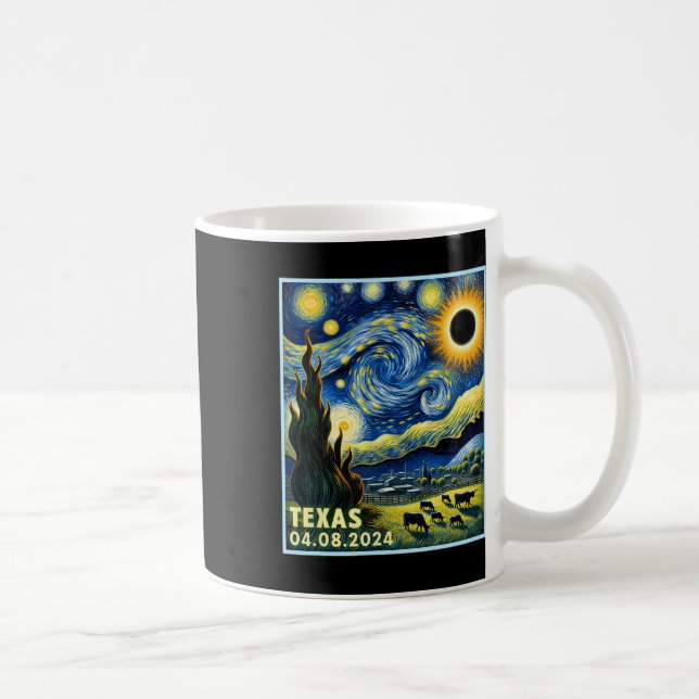 Mug Total Solaire Eclipse 2024 Van Gogh Starry Night S (Droite)