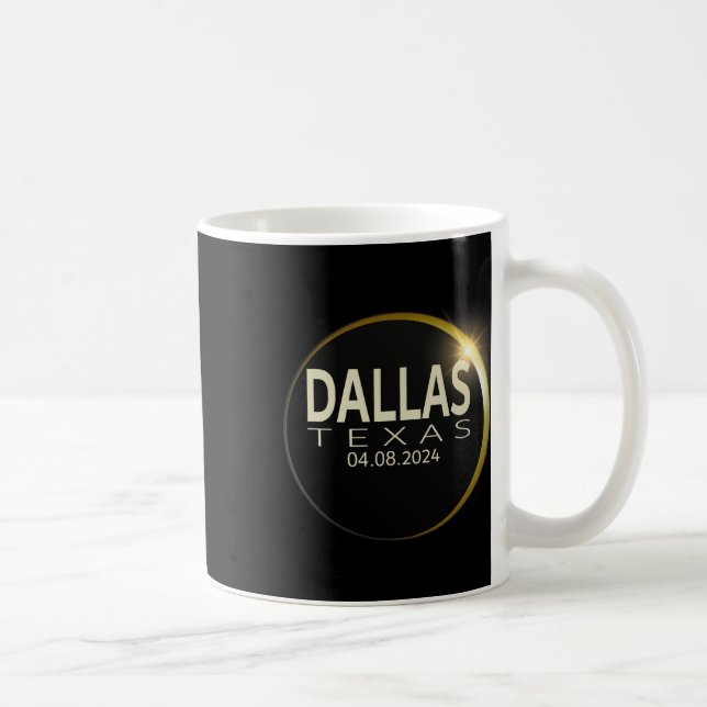 Mug Total Solaire Eclipse Dallas Texas 8 avril 2024 Ec (Droite)
