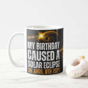 Mug total solaire éclipse drôle anniversaire 4-8-2024