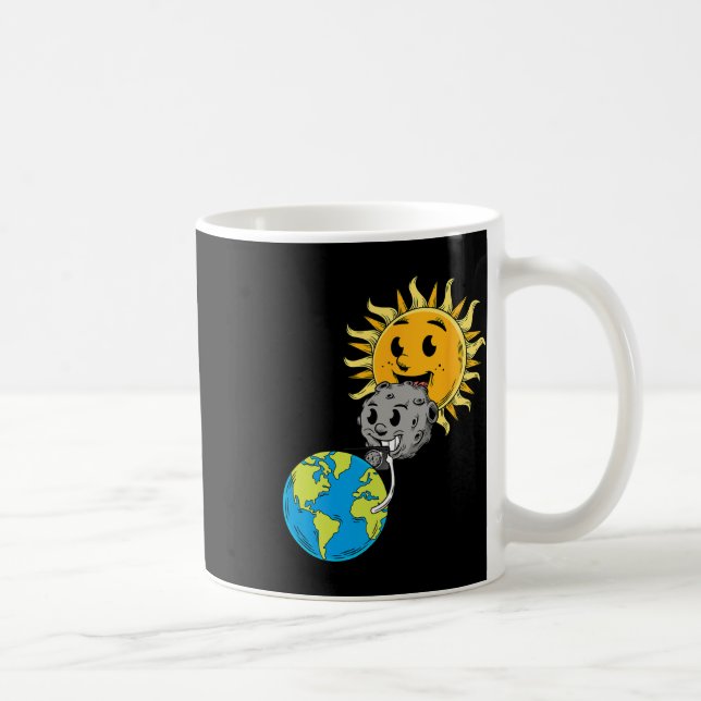 Mug Total Solaire Eclipse Terre Lune Soleil Photobomb  (Droite)