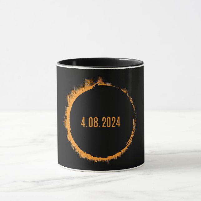 Mug Total Solaire Eclipse USA 8 avril 2024 (Centre)