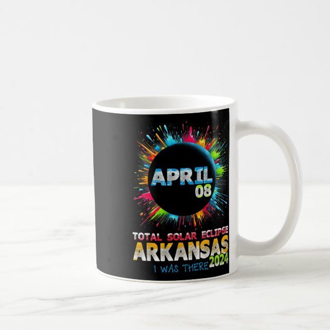 Mug Total total de l'éclipse solaire Arkansas 2024 col (Droite)