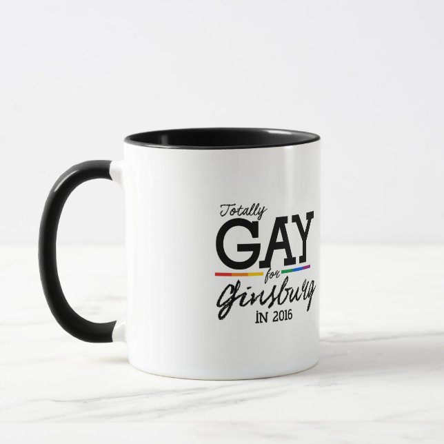 Mug Totalement gay pour Ginsburg 2016 (Gauche)