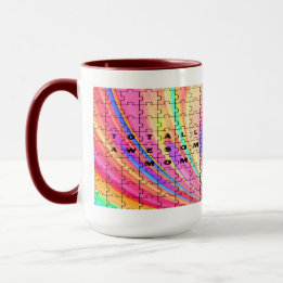 Mug Totally Awesome Maman rose Swirl Puzzle