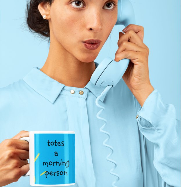 Mug Tote une personne matinale totalement amour matin (Totes mug)