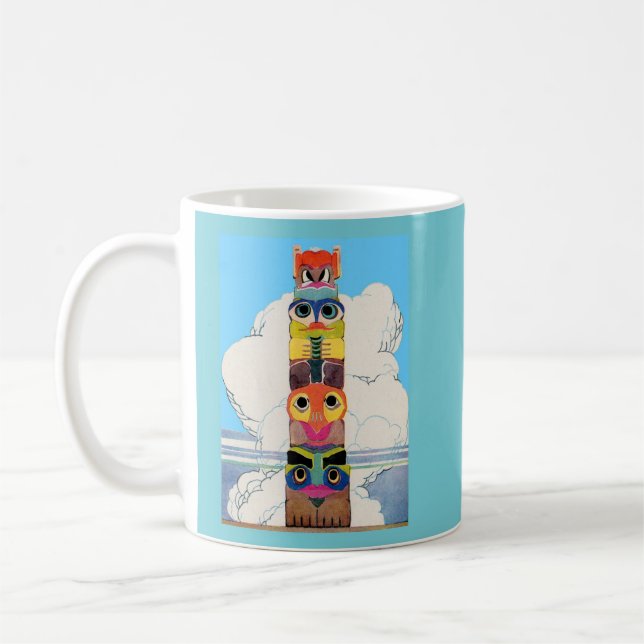 Mug totem amérindien des années 1920 (Gauche)