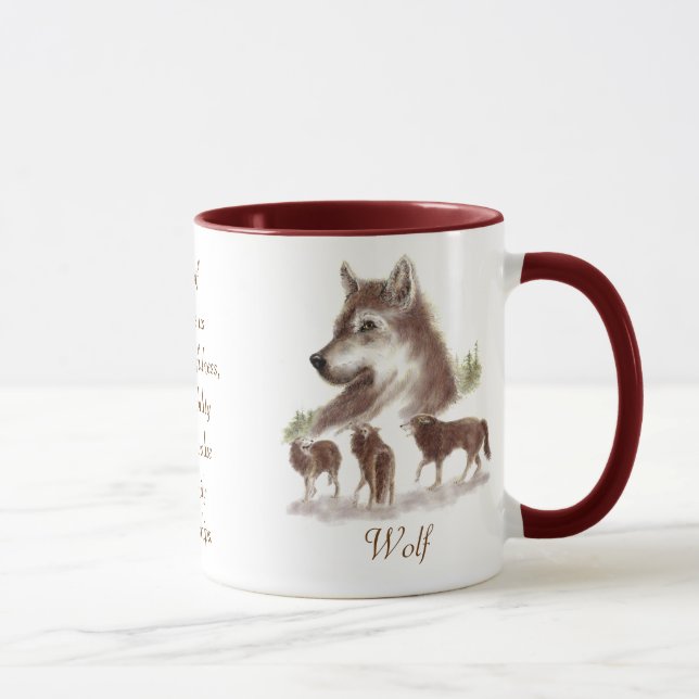 Mug Totem animal loup (Droite)