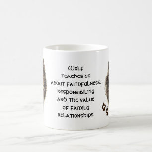 Mug Totem de loup, guide animal inspiré