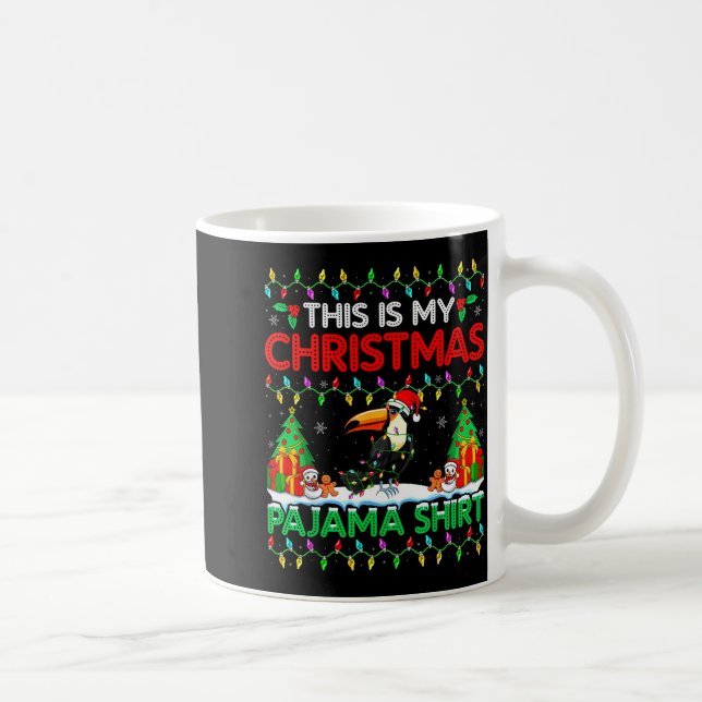 Mug Toucan Christmas Santa Hat Pajama Shirt - Toucan L (Droite)
