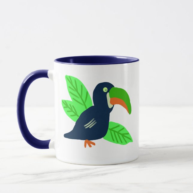 Mug Toucan Tropical Et Feuille (Gauche)
