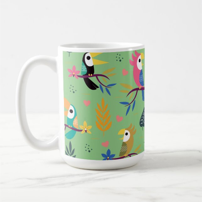 Mug Toucans et perroquets (Gauche)