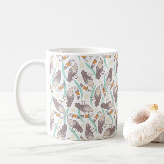 Mug Toucans exotiques tendance (Avec donut)