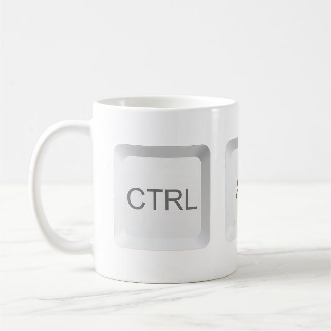 Mug Touche de clavier d'ordinateur CTRL ALT DEL de Sli (Gauche)