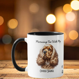Mug Touche personnalisée de pattes de Cocker Spaniel a