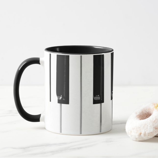 Mug Touches de clavier de piano (Avec donut)