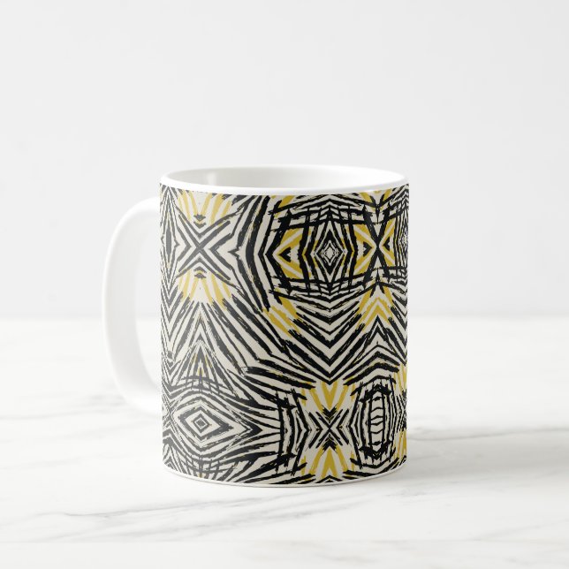 Mug Touches de couleur vives et lignes dynamiques (Devant gauche)